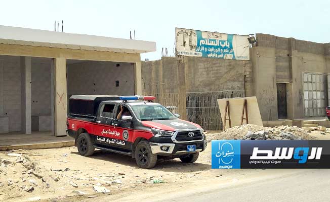 جانب من حملة أمنية لإزالة العشوائيات في بنغازي، الأربعاء 3 يوليو 2024 (جهاز البحث الجنائي )