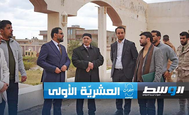 من زيارة عقيلة صالح وأسامة حماد لجامعة درنة التي يجري تطويرها وصيانتها، 17 فبراير 2024 (حكومة أسامة حماد) ______