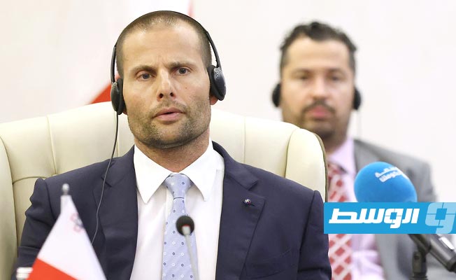 جلسة المباحثات بين الدبيبة ورئيس وزراء مالطا في طرابلس، الخميس 22 يونيو 2023. (حكومتنا)