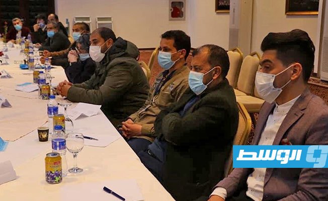 اجانب من اجتماع جهاز الإمداد الطبي بالحكومة الموقتة ومركز طبرق الطبي, 2 يناير 2021. (الإنترنت)