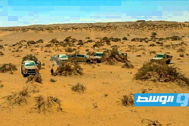 دوريات «اللواء 444 قتال» في الصحراء الليبية. (صفحة اللواء على فيسبوك)