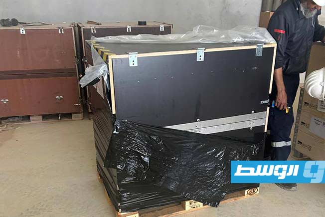 من أعمال تركيب الوحدة الغازية الثالثة بمحطة الزهراء، 25 أبريل 2025. (شركة الكهرباء)