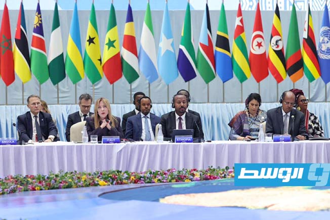 القمة الأفريقية - الإيطالية في أديس أبابا، 13 فبراير 2026. (المجلس الرئاسي)