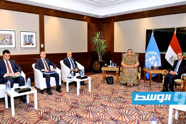 لقاء عبدالعاطي مع تيتيه في القاهرة، الإثنين 10 نوفمبر 2025. (وزارة الخارجية المصرية)