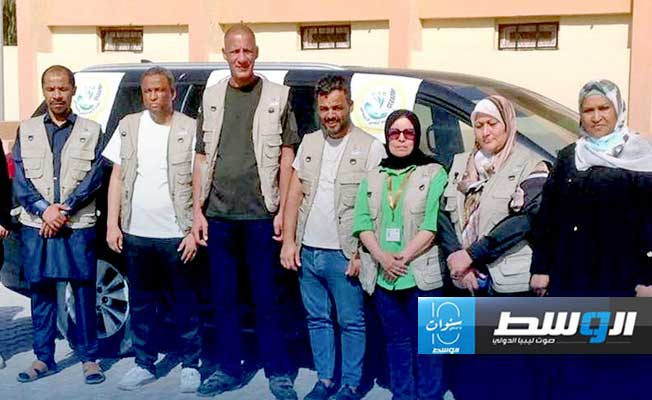 قوافل مساعدات تصل سبها والشاطئ، 15 سبتمبر 2024. (وزارة الشؤون الاجتماعية)