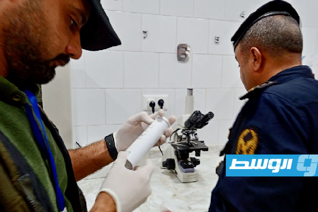 حملة تفتيشية على عيادات وصيدليات في بنغازي، 16 نوفمبر 2025. (جهاز الحرس البلدي)
