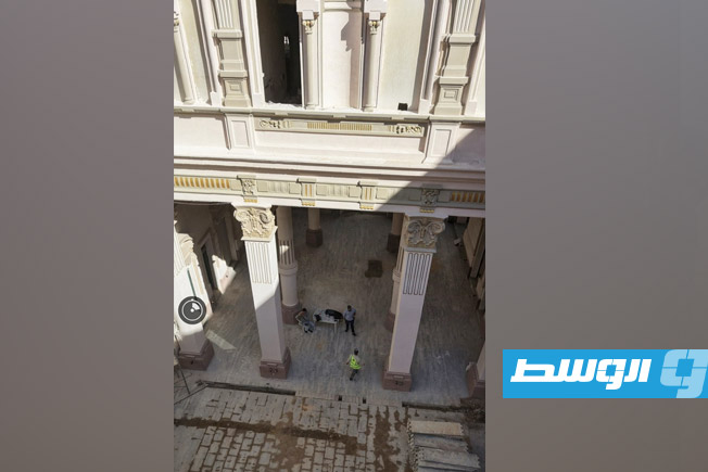 تتواصل أعمال الترميم والصيانة في «قلاريا ذي بونو» بوسط مدينة طرابلس (فيسبوك)
