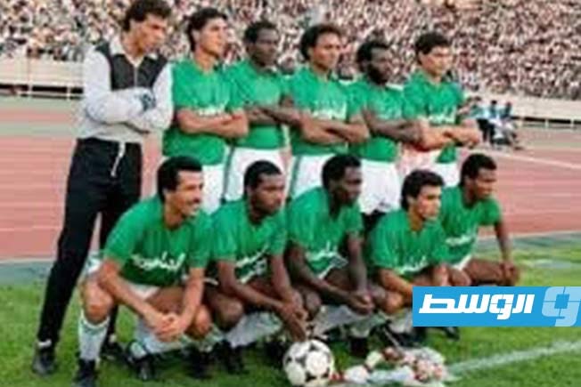 المنتخب الليبى قبل مباراة الذهاب أمام منتخب المغرب في الرباط (أرشيفية: الإنترنت)
