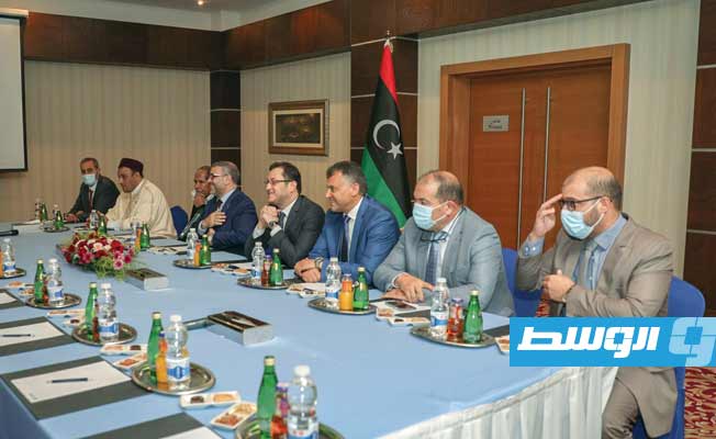 المشري في لقائه مع وزير الخارجية القطري، 23 مايو 2021 (مجلس الدولة).
