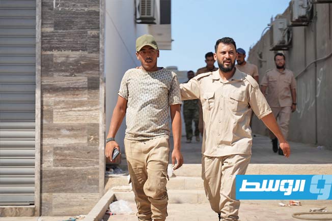 جانب من حملة تفتيش لضبط مهاجرين غير نظاميين، السبت 16 أغسطس 2025 (جهاز الهجرة غير الشرعية ببنغازي)