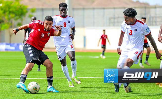 مباراة سابقة للمنتخب الليبي. (أرشيفية: الإنترنت)