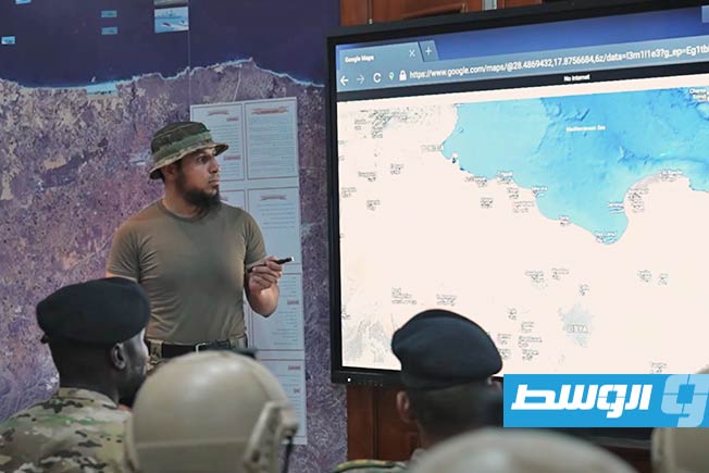 جانب من التدريب العسكري «فنَبَذْنَاهُمْ في اليمّ» لقوات الجيش التابعة لحكومة الدبيبة، 18 أكتوبر 2025 (لقطة مثبتة من مقطع مصور: حكومة الدبيبة)