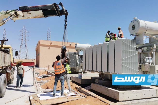 من التركيبات بمحطة تحويل يفرن، 8 أغسطس 2025. (شركة الكهرباء)