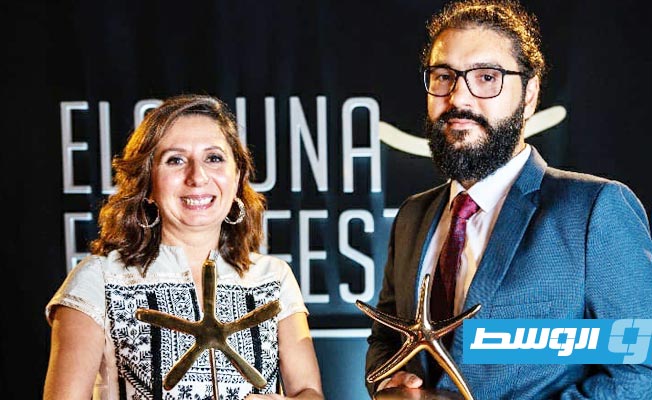 المخرج أمين نايفة والمنتجة مي عودة (خاص لـ بوابة الوسط)