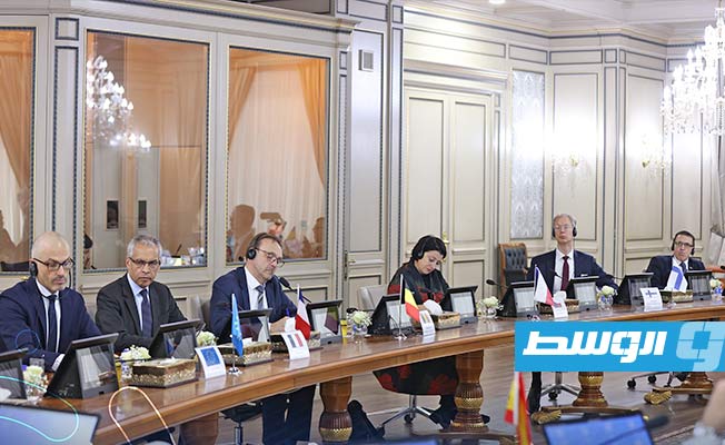 من لقاء سفراء الاتحاد الأوروبي لدى ليبيا مع الدبيبة، 10 ديسمبر 2023 (حكومة الدبيبة)