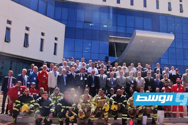احتفالية المؤسسة الوطنية للنفط بيوم السلامة المهنية. (لقطة من فيديو نشرته المؤسسة عبر صفحتها على «فيسبوك» الأحد 14 سبتمبر 2025)