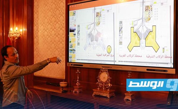 خريطة مشروعي محطتي الركاب بمطار طرابلس الدولي، الثلاثاء 26 نوفمبر 2024. (حكومتنا)