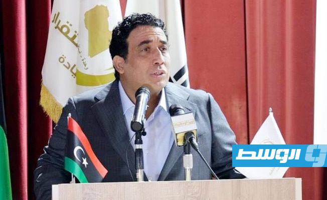 محمد المنفي، في فعاليات الملتقى الليبي للاستقرار في العاصمة طرابلس، 31 أكتوبر 2021. (المجلس الرئاسي)