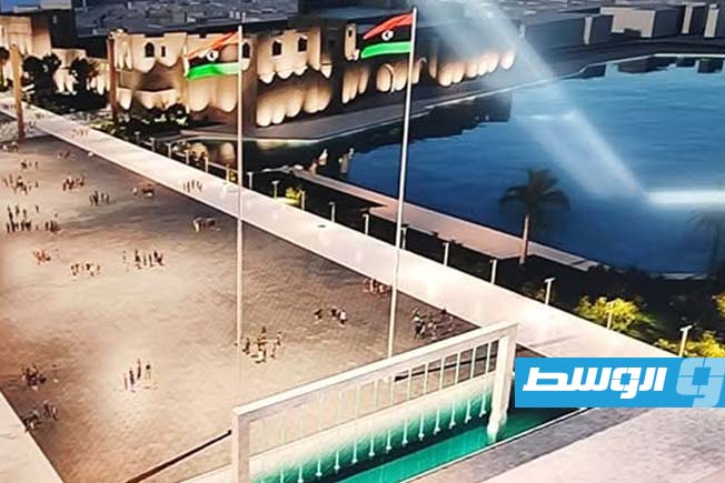 صورة ثلاثية الأبعاد للشكل النهائي الذي سيكون عليه ميدان الشهداء في فبراير المقبل. (طرابلس الآن)