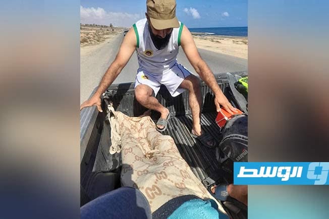 العثور على جثمان شاب غرق في مياه البحر بصبراتة، 13 يونيو 2026 (قسم الإنقاذ البحري)