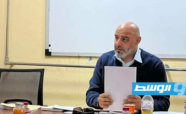 رئيس الاتحاد الليبي للدراجات، نورالدين التريكي، من اجتماع المكتب التنفيذي للاتحاد بطرابلس، 21 فبراير 2023. (الإنترنت)
