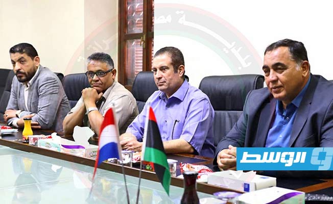 جانب من استقبال بلدية مصراتة الملحق التجاري بسفارة المملكة الهولندية (صفحة البلدية على فيسبوك)