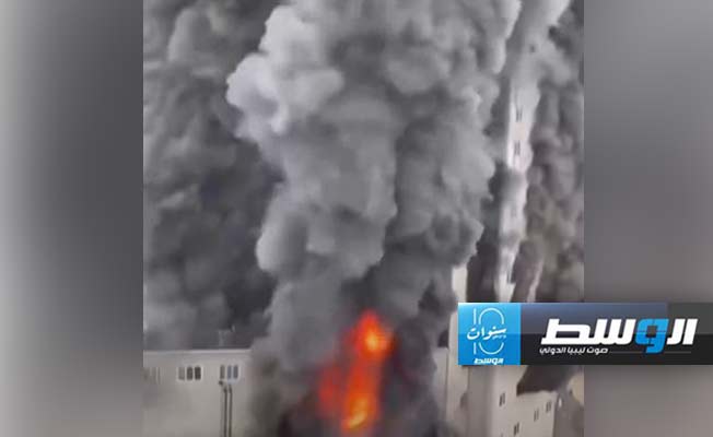 حريق بمركز تجاري في الصين، 18 يوليو 2024. (الإنترنت)