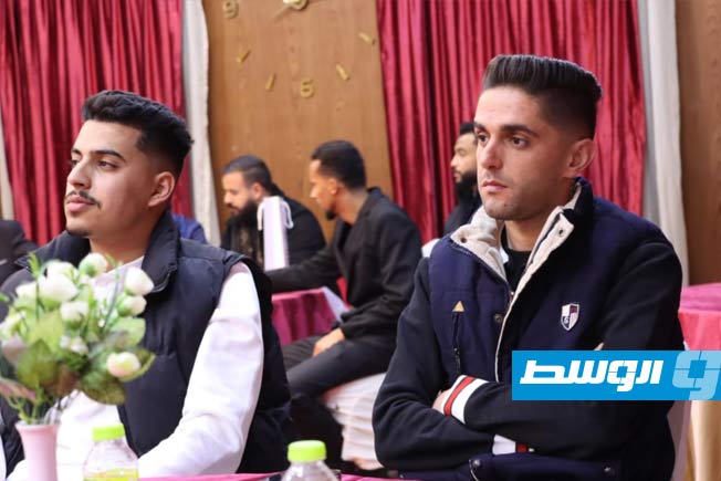 جانب من قرعة بطولة الجامعات الليبية لكرة القدم داخل الصالات. (عدسة - ربيع شلابي)