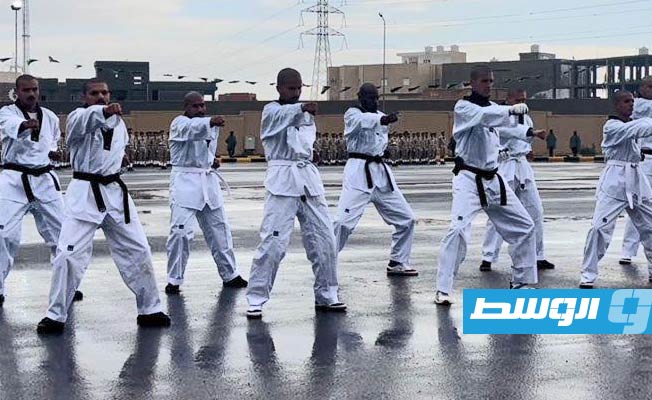 حقل تخريج الدفعة 34 من منتسبي جهاز المخابرات العامة في طرابلس، الخميس 21 ديسمبر 2023. (المجلس الرئاسي)