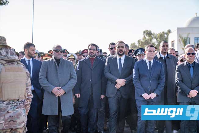 جانب من حضور مراسم تأبين الحداد ومرافقيه، طرابلس، 27 ديسمبر 2025 (وزارة الدفاع)