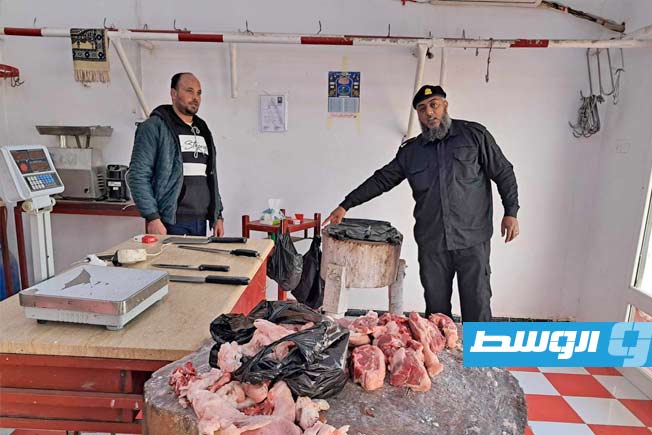 حملة على محال جزارة في الأبيار، 10 مارس 2025. (شعبة الإعلام بالحرس البلدي فرع الأبيار)