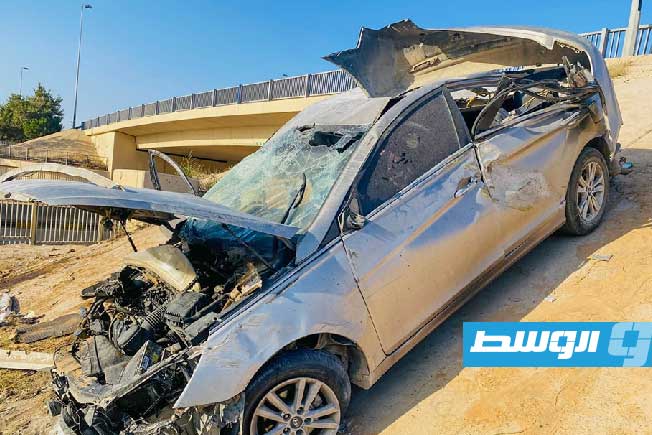 حادث مروري في طرابلس، 10 يونيو 2025. (أمن طرابلس)