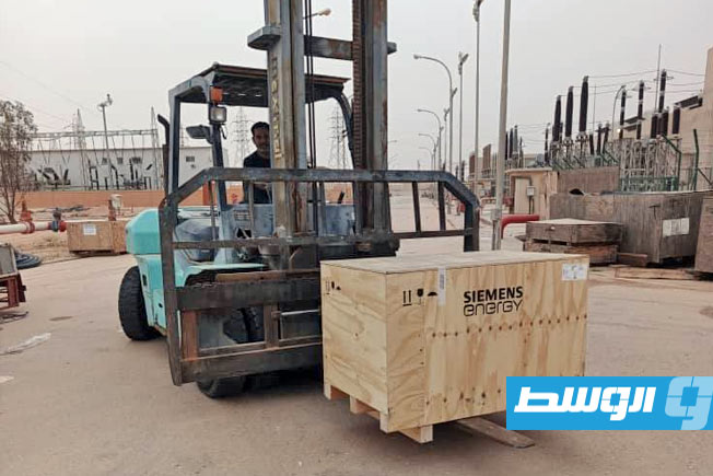 قطع غيار موردة لمحطة كهرباء الرويس، الثلاثاء 25 مارس 2025 (الشركة العامة للكهرباء)