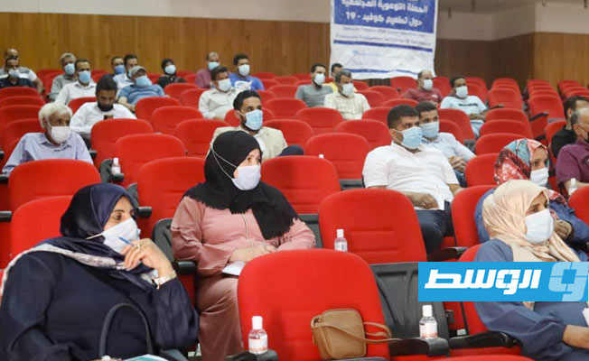 حملة للتوعية بشأن تطعيم «كورونا» في سهل الجفارة والزهراء، 6 مايو 2021. (مركز مكافحة الأمراض)