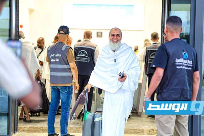 رحلة لحجاج من الجنوب الليبي بمطار سبها، 11 مايو 2026. (تصوير: رمضان كرنفودة)