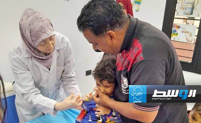 الحملة الوطنية لتطعيم الأطفال في ليبيا بيومها الأول، 9 نوفمبر 2024 (المركز الوطني لمكافحة الأمراض)