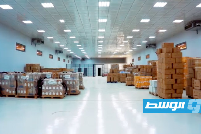 مجمع المخازن الجديد بجهاز الإمداد الطبي في طرابلس، 12 يناير 2025 (منصة حكومتنا)