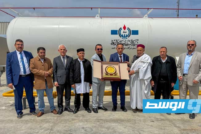 افتتاح نقطة فورية لتعبئة الغاز بزاوية المحجوب في مصراتة، 5 أبريل 2026. (بلدية مصراتة)