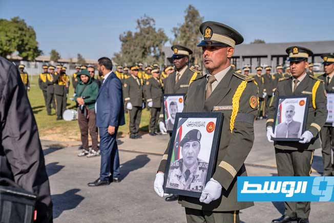 جانب من مراسم تأبين الحداد ومرافقيه، طرابلس، 27 ديسمبر 2025 (وزارة الدفاع)