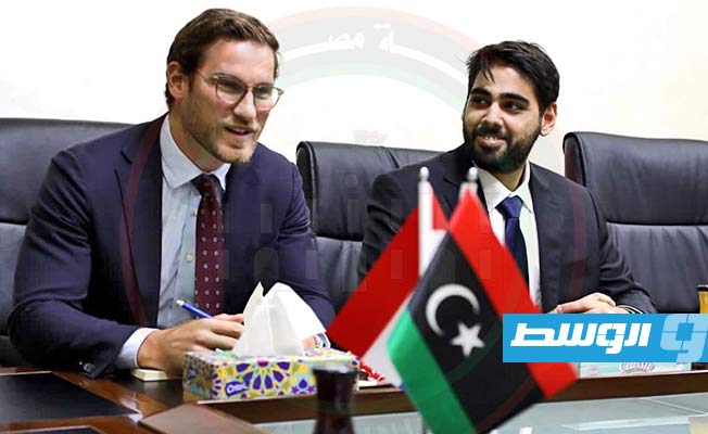 جانب من استقبال بلدية مصراتة الملحق التجاري بسفارة المملكة الهولندية (صفحة البلدية على فيسبوك)