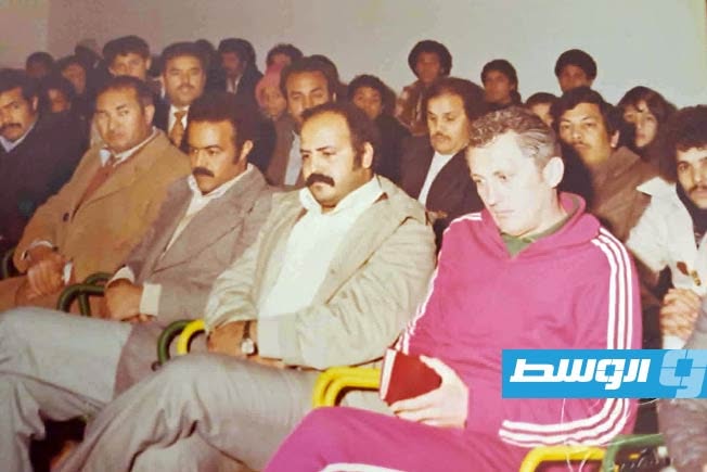 ألبرت في إحدى المناسبات التكريمية بالنادي الأهلي بنغازي. (خاص - الوسط)