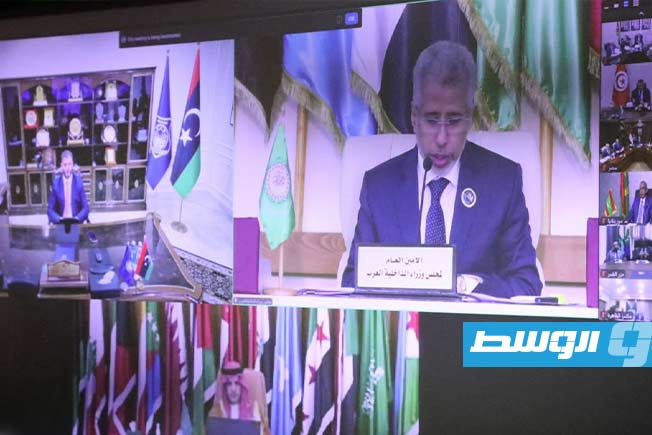الطرابلسي خلال حضور مؤتمر مجلس وزراء الداخلية العرب، 1 أبريل 2026. (الداخلية)