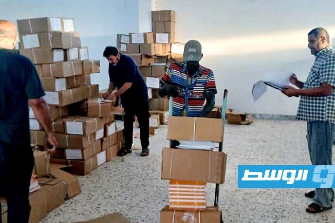 شحنات جديدة من الكتاب المدرسي جاهزة للتسليم، الأحد 26 أكتوبر 2025. (وزارة التربية والتعليم)