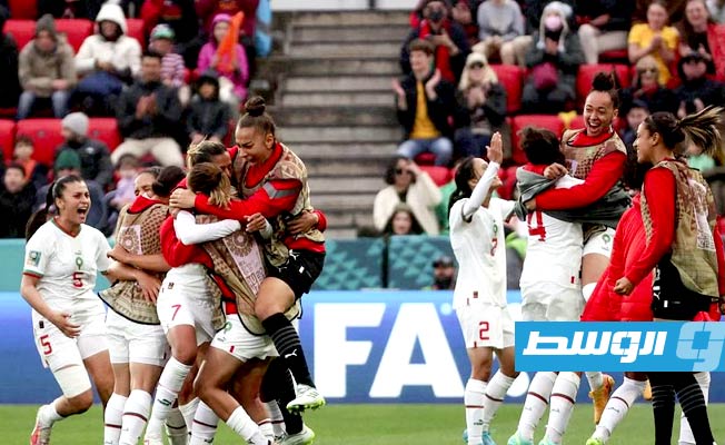 فرحة لاعبات منتخب المغرب بعد الفوز على كوريا الجنوبية. (إنترنت)