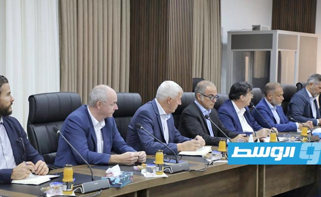 اجتماع مسؤولي وزارة الداخلية مع بعثة «يوبام - ليبيا» في طرابلس، الثلاثاء 12 أغسطس 2025. (وزارة الداخلية)