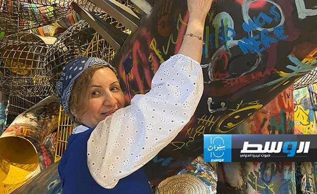 صورة من داخل مشروع «لمة» لإعادة التدوير من أجل صنع الجمال (فيسبوك)