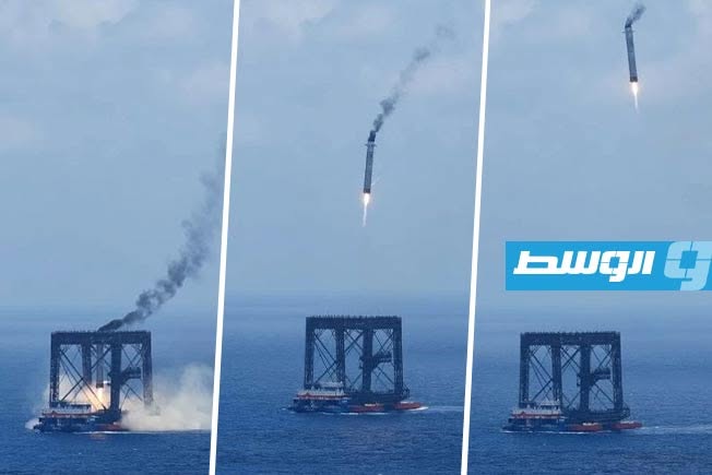 اختبار منظومة تجريبية لاستعادة وحدات دفع ​الصواريخ في الصين. (شينخوا)