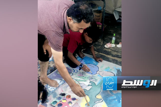 «الثقافة الفسطينية» تنفذ مشروع «المرسم المفتوح» في غزة. (وزارة الثقافة الفلسطينية)