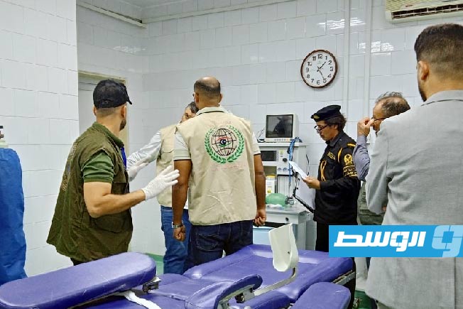 حملة تفتيشية على عيادات وصيدليات في بنغازي، 16 نوفمبر 2025. (جهاز الحرس البلدي)