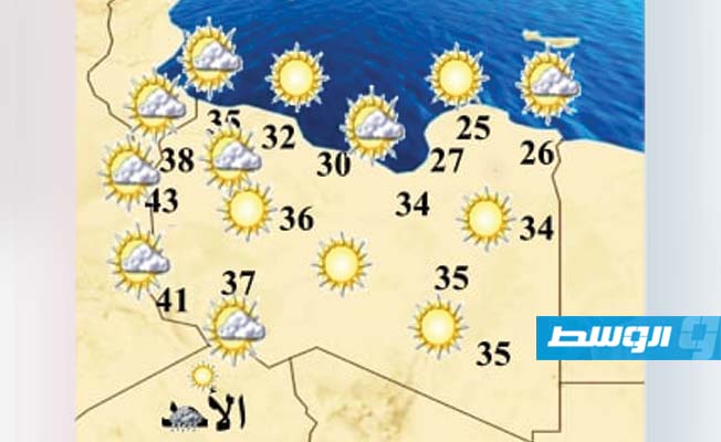 «الأرصاد» يعلن حالة الطقس من السبت إلى الإثنين